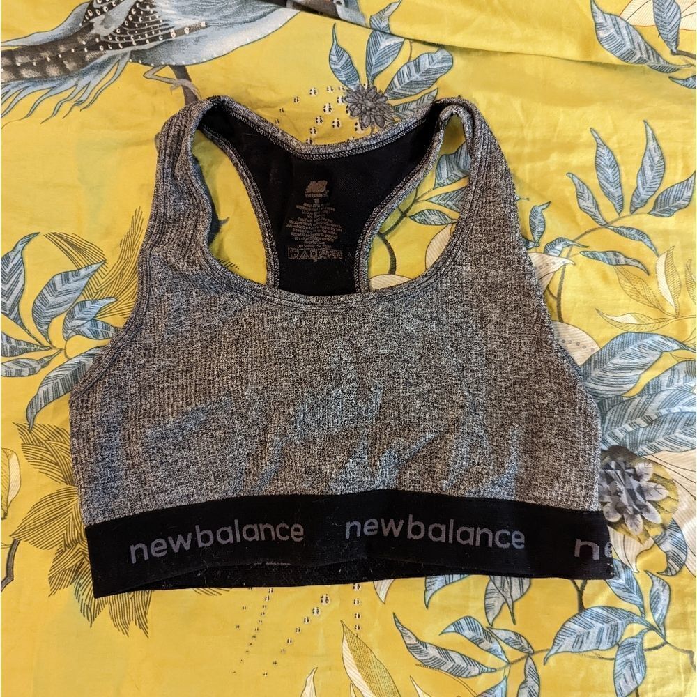 NEW balance grey sports bra sz s